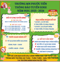 THÔNG BÁO TUYỂN SINH NĂM HỌC 2025 - 2026